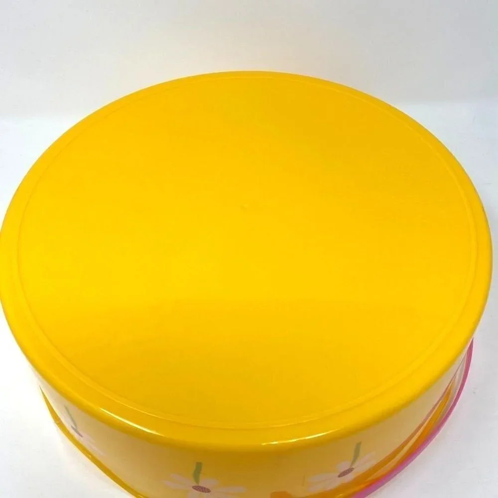 Target Large Plastic Easter Basket Yellow Daisies 12